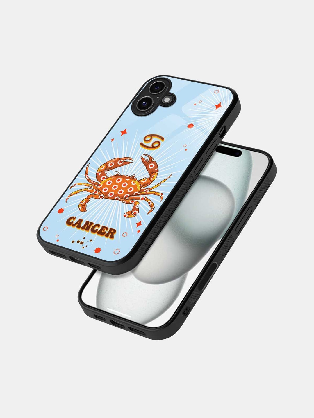 

macmerise Cartoon Characters Printed iPhone 16 Bumper Case Mobile Accessories, Blue