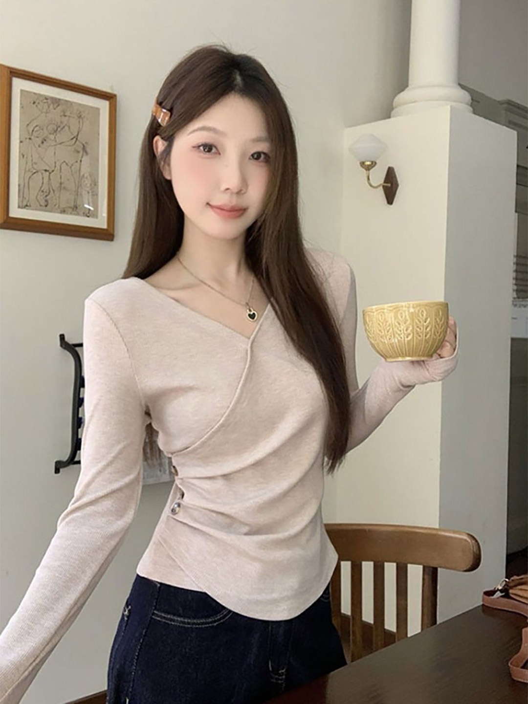 

StyleCast x Revolte Top, Beige