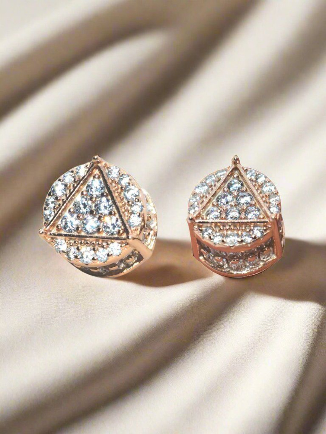

Luxevogue Contemporary Studs Earrings, Rose gold