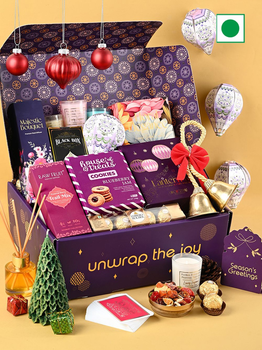 

RawFruit Unisex Set Of 9 Piece Christmas Gift, Purple