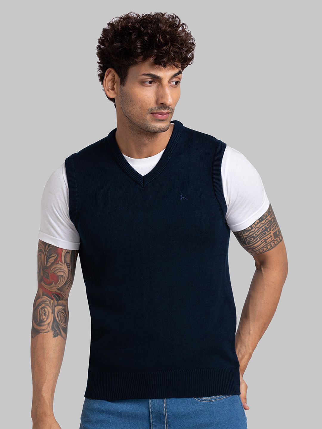 

Parx Men Sweater Vest, Blue