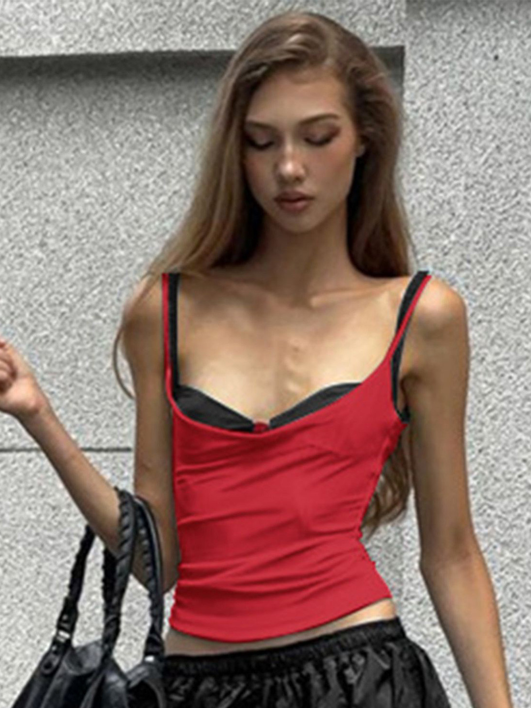 

LULU & SKY Crop Top, Red