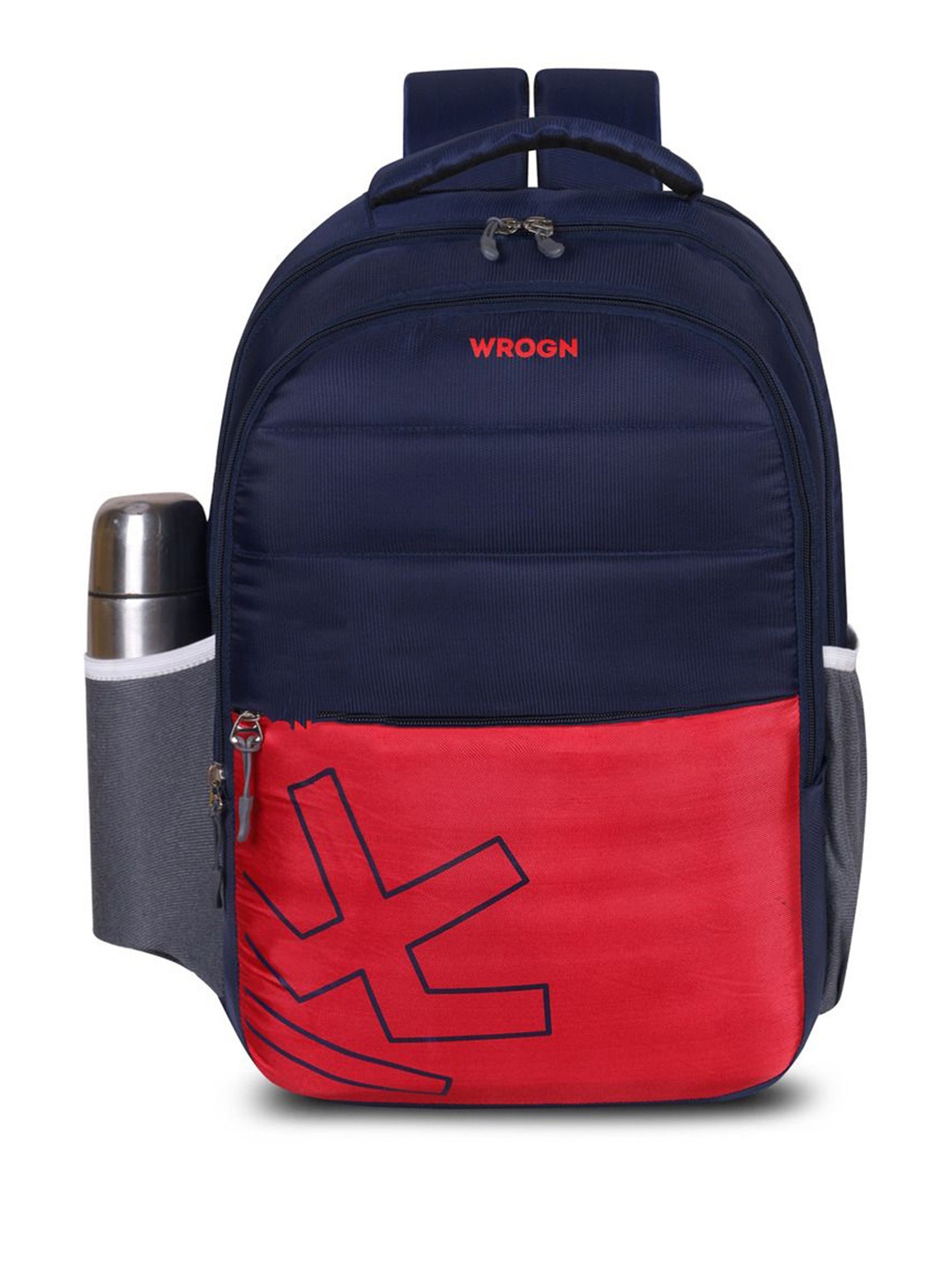 

WROGN Unisex Brand Logo Backpack, Red
