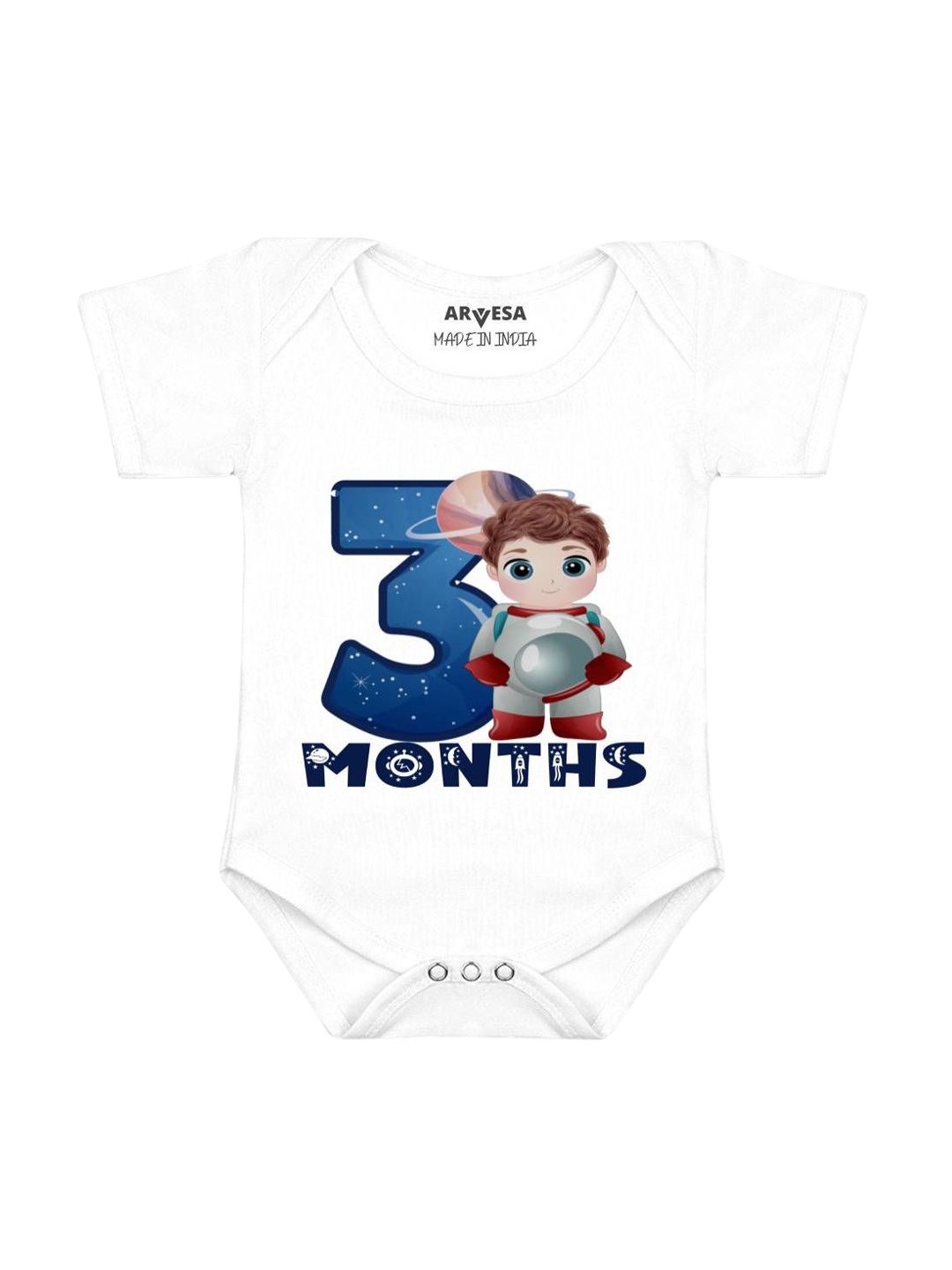 

Arvesa Infants Printed Bodysuit, White