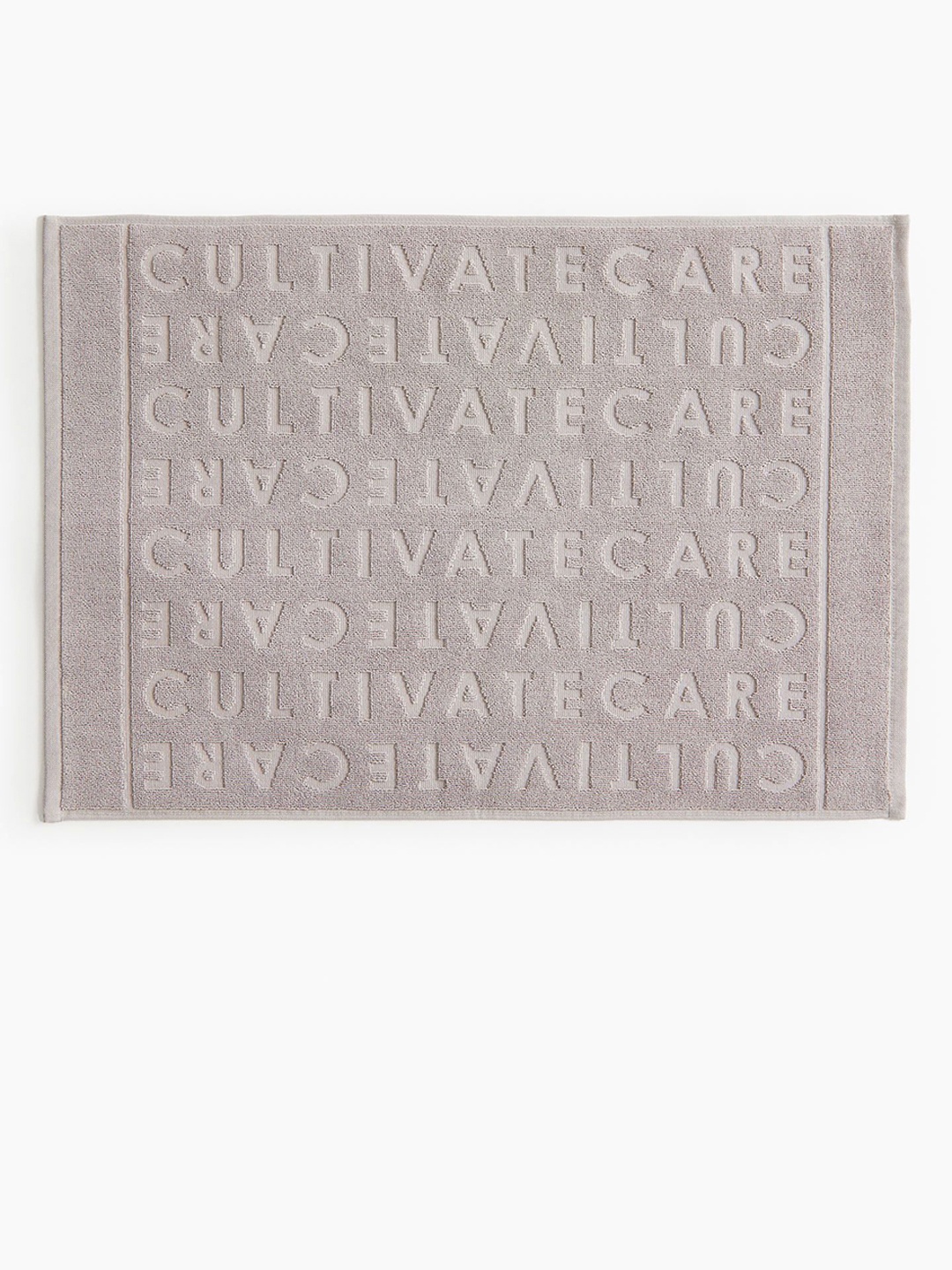 

H&M Grey & Beige Cotton Bath Mat