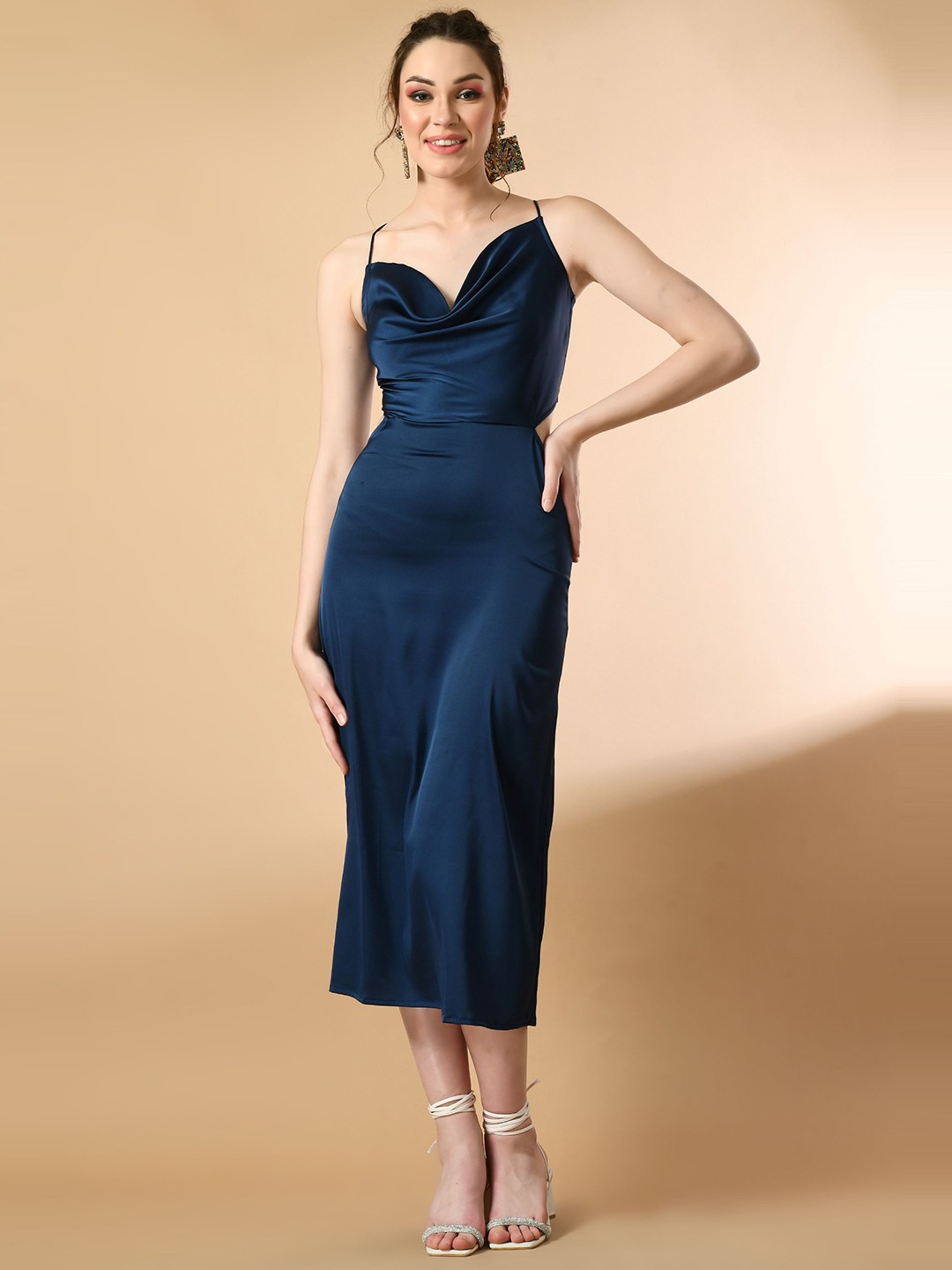 

PRETTY LOVING THING Midi Dress, Blue