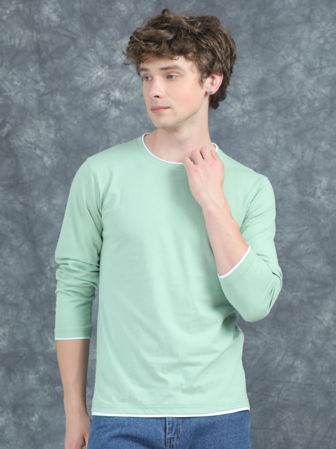 

PAUL STREET Men Bio Finish Slim Fit T-shirt, Green