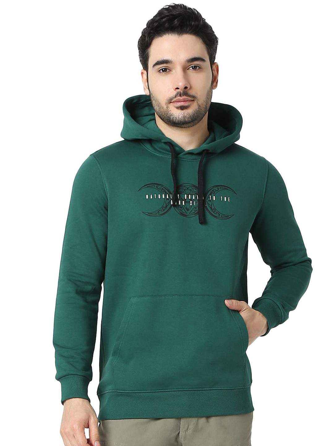 

SPYKAR Men Hooded Sweatshirt, Green