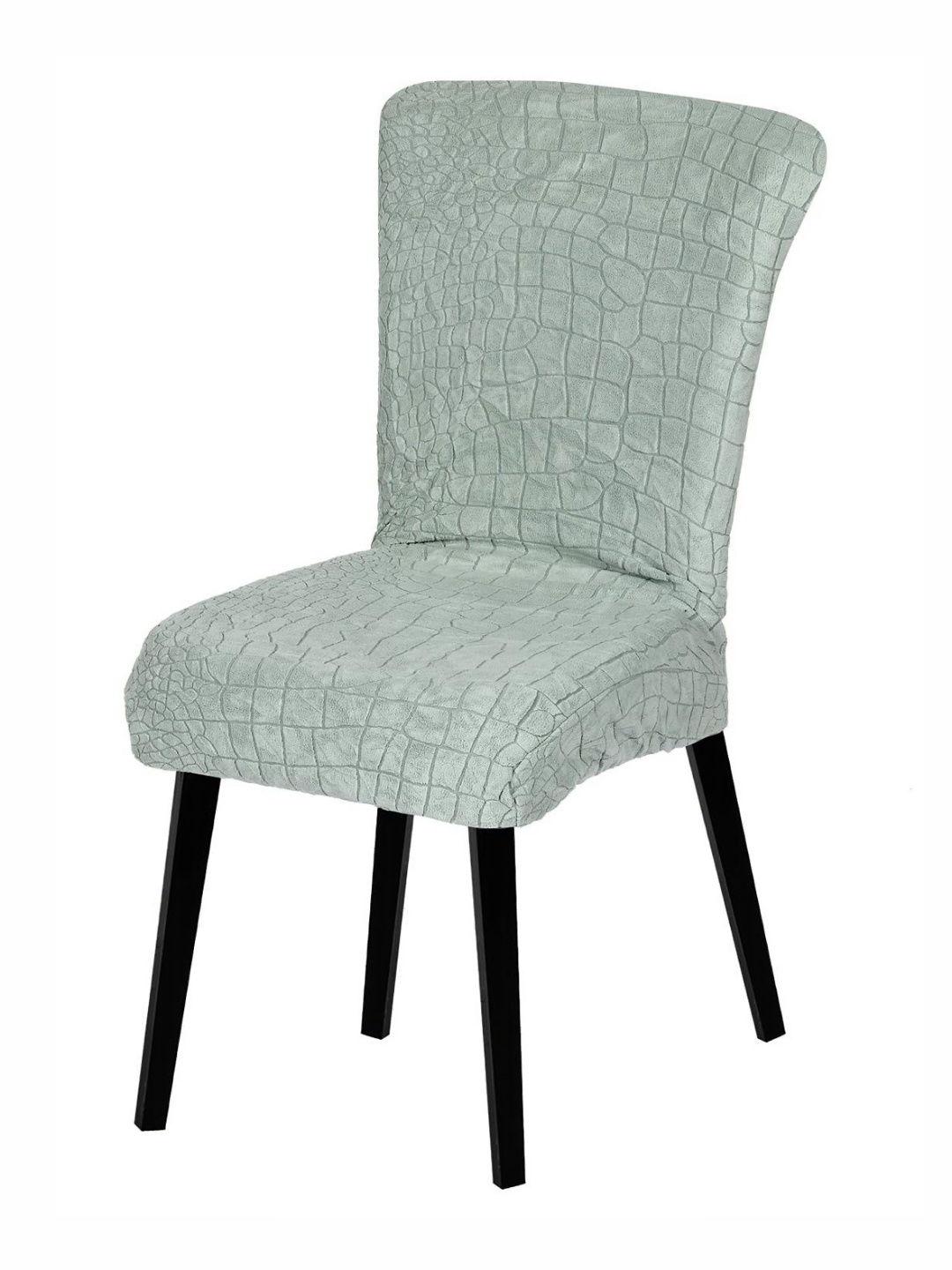 

HOUSE OF QUIRK Green Textured Jacquard Stretchable Chair Cover