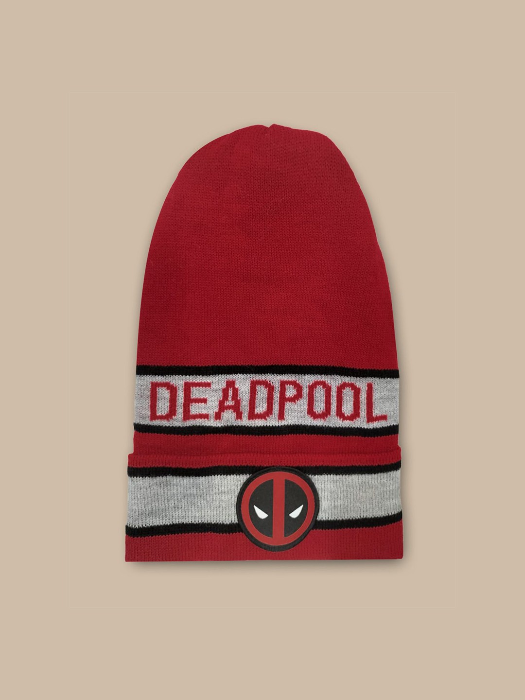 

Free Authority Men Deadpool Printed Beanie, Red
