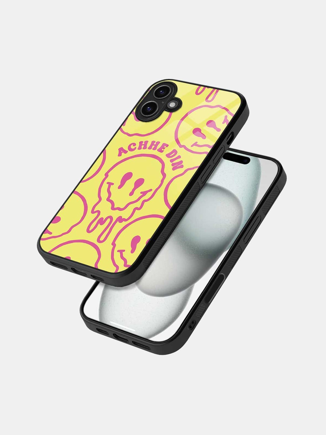 

macmerise Quirky Printed iPhone 16 Plus Back Case Mobile Accessories, Yellow