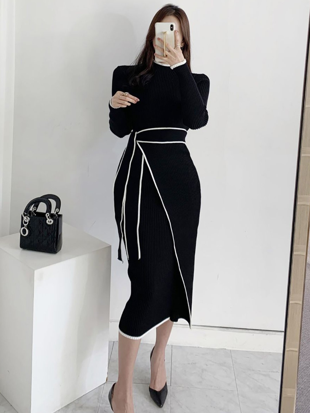 

StyleCast x Revolte Midi Dress, Black