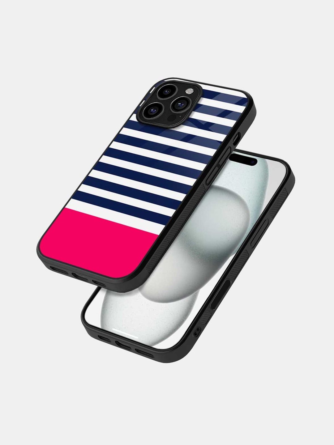 

macmerise Geometric Printed iPhone 16 Pro Max Bumper Case Mobile Accessories, Black