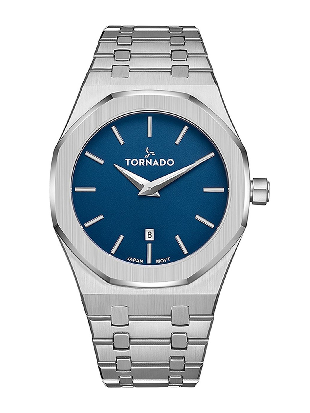 

TORNADO Men Dial & Stainless Steel Bracelet Style Straps Analogue Watch T9009-SBSN, Blue