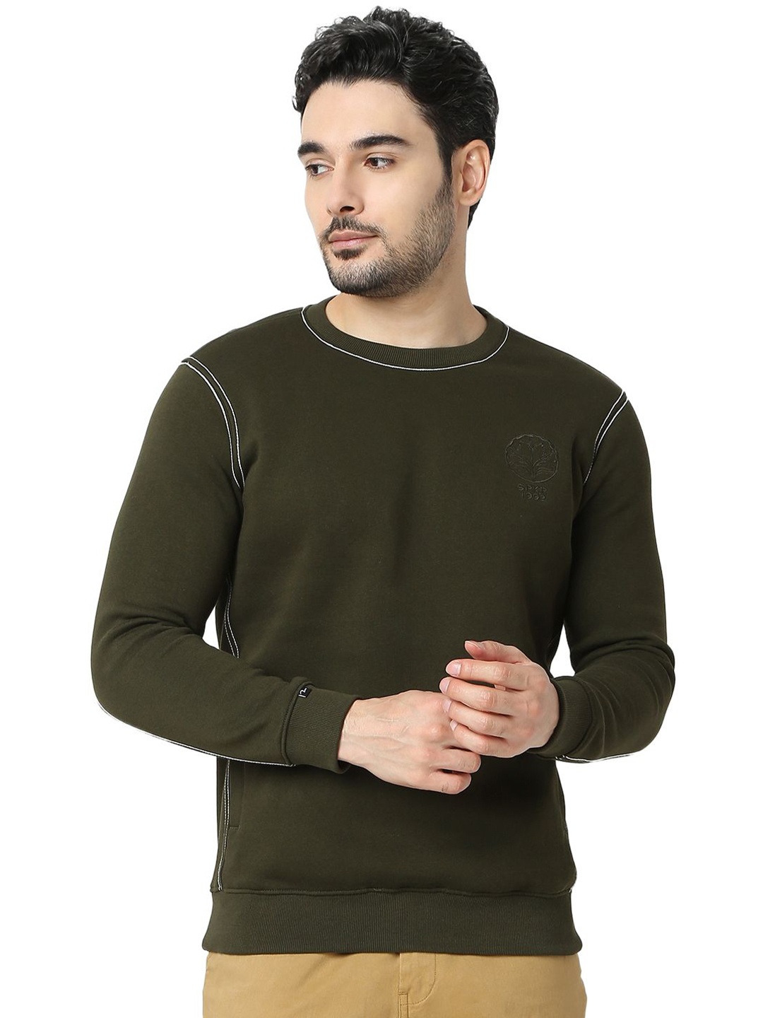 

SPYKAR Men Hooded Sweatshirt, Green
