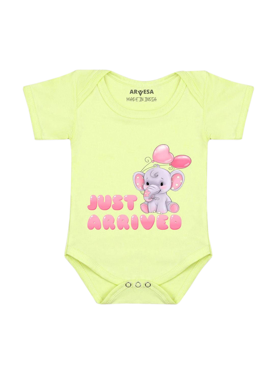 

Arvesa Infants Printed Short Sleeve Bodysuit, Yellow