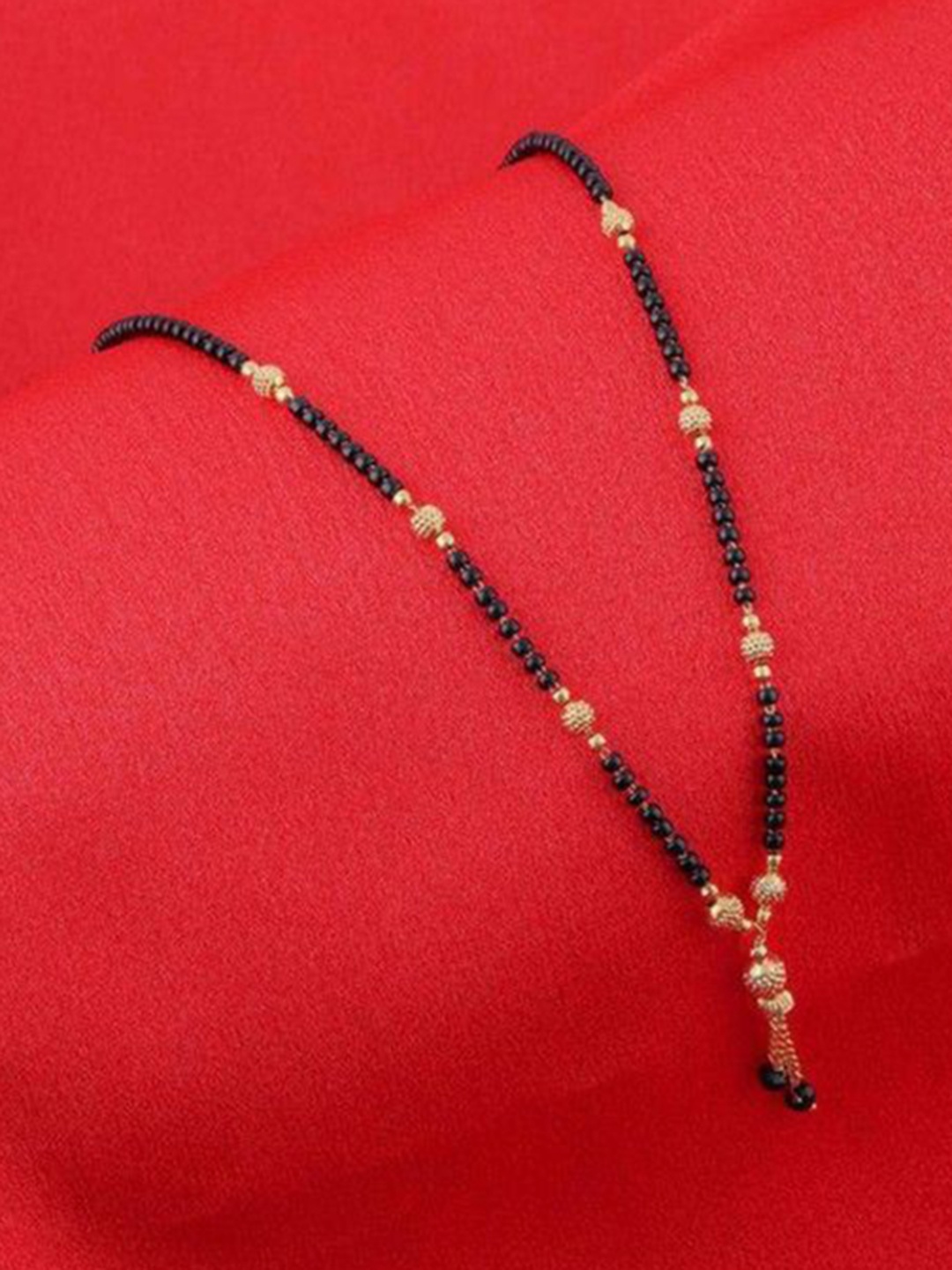 

Wynona Gold-Plated Artificial Beads Mangalsutra