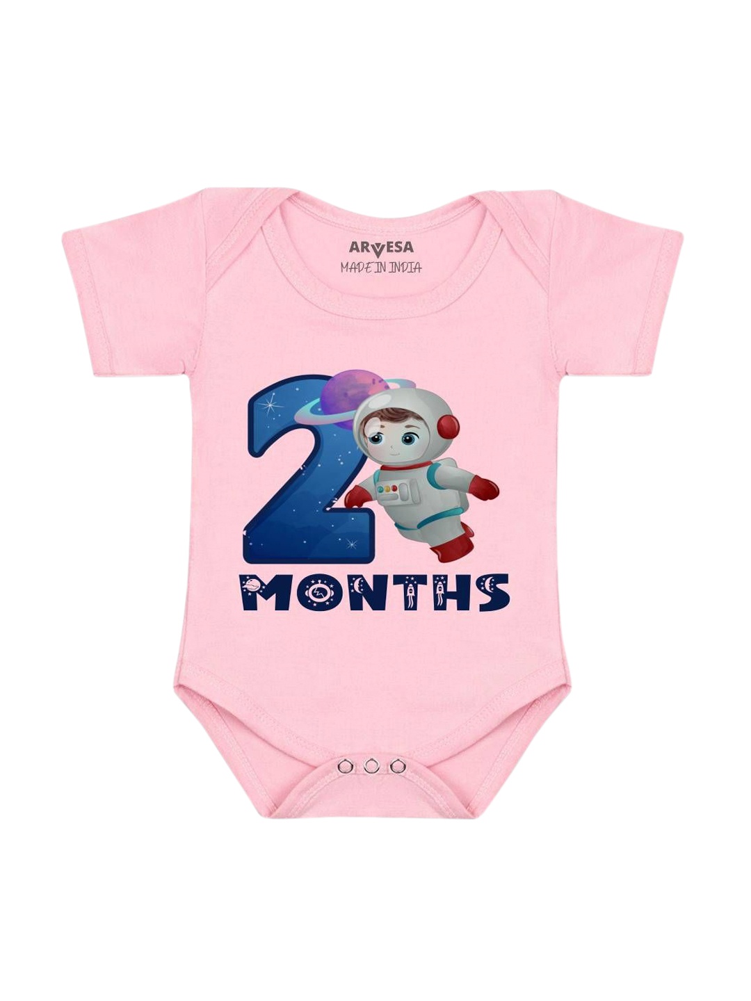 

Arvesa Infants Printed Body Suit, Pink
