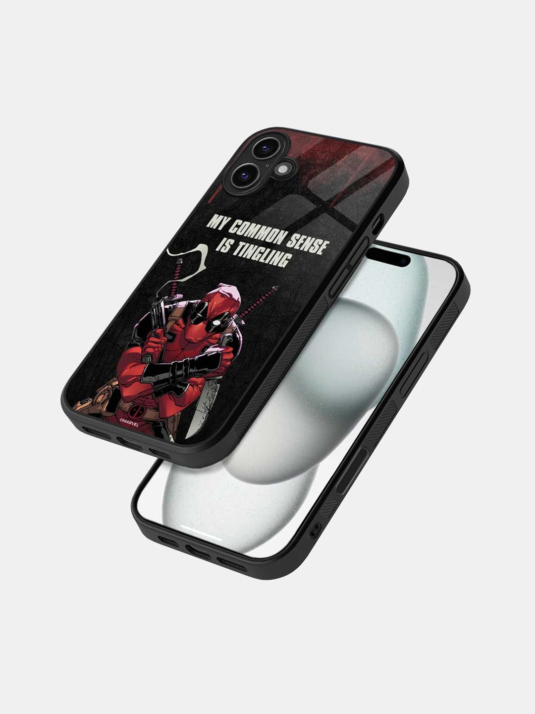 

macmerise Superhero Printed iPhone 16 Plus Bumper Case Mobile Accessories, Black