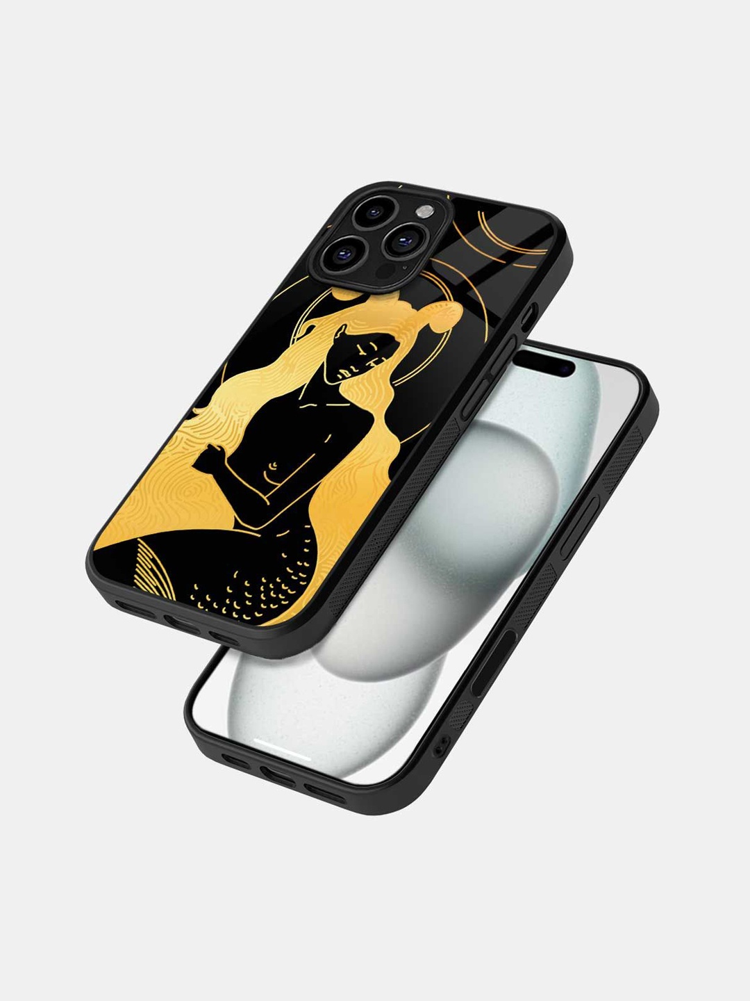 

macmerise Quirky Printed iPhone 16 Pro Max Back Case Mobile Accessories, Black