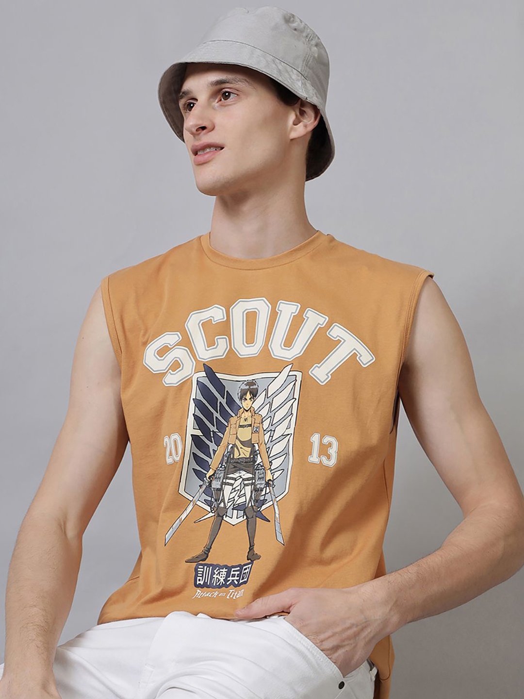 

Free Authority Scout Printed Muscle-T-shirt, Mustard