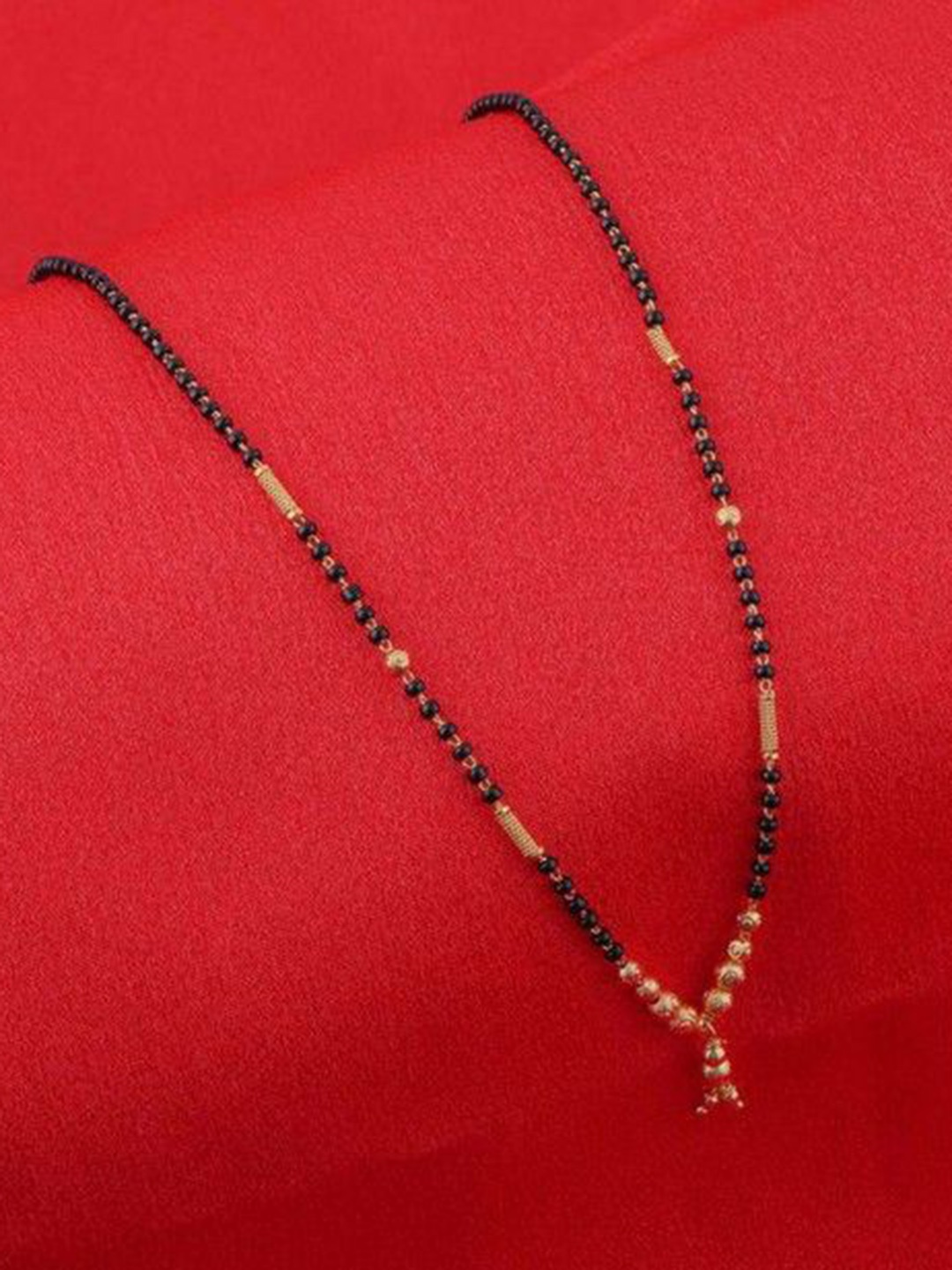 

Wynona Gold-Plated Artificial Beads Mangalsutra