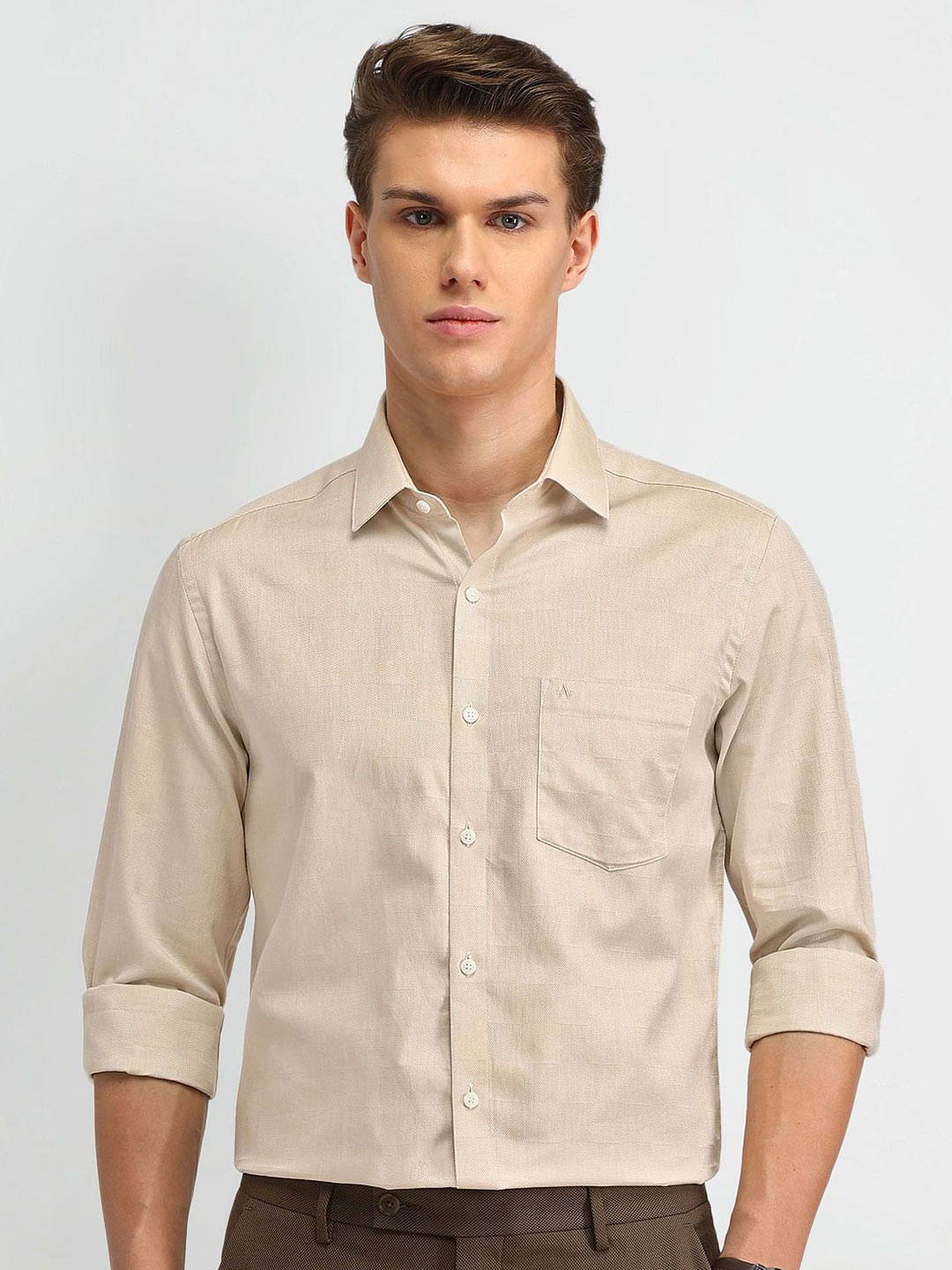 

Arrow Men Slim Fit Opaque Casual Shirt, Beige