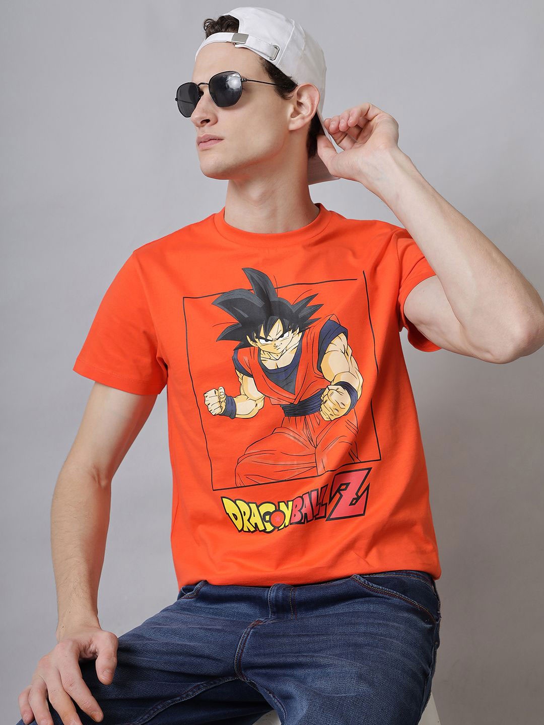 

Free Authority Dragon Ball Z Printed Pure Cotton Tshirt, Orange