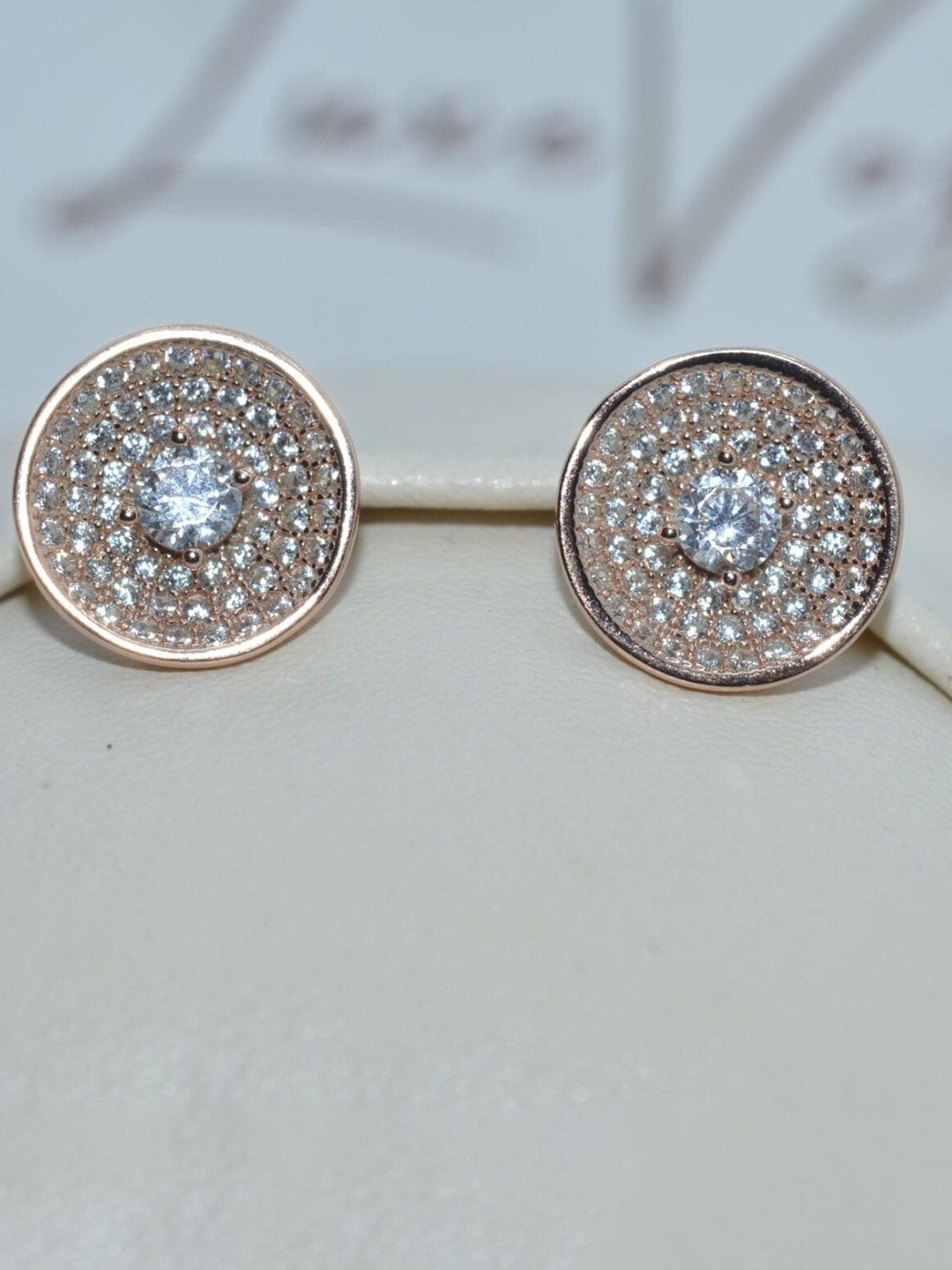 

Luxevogue Contemporary Studs Earrings, Rose gold