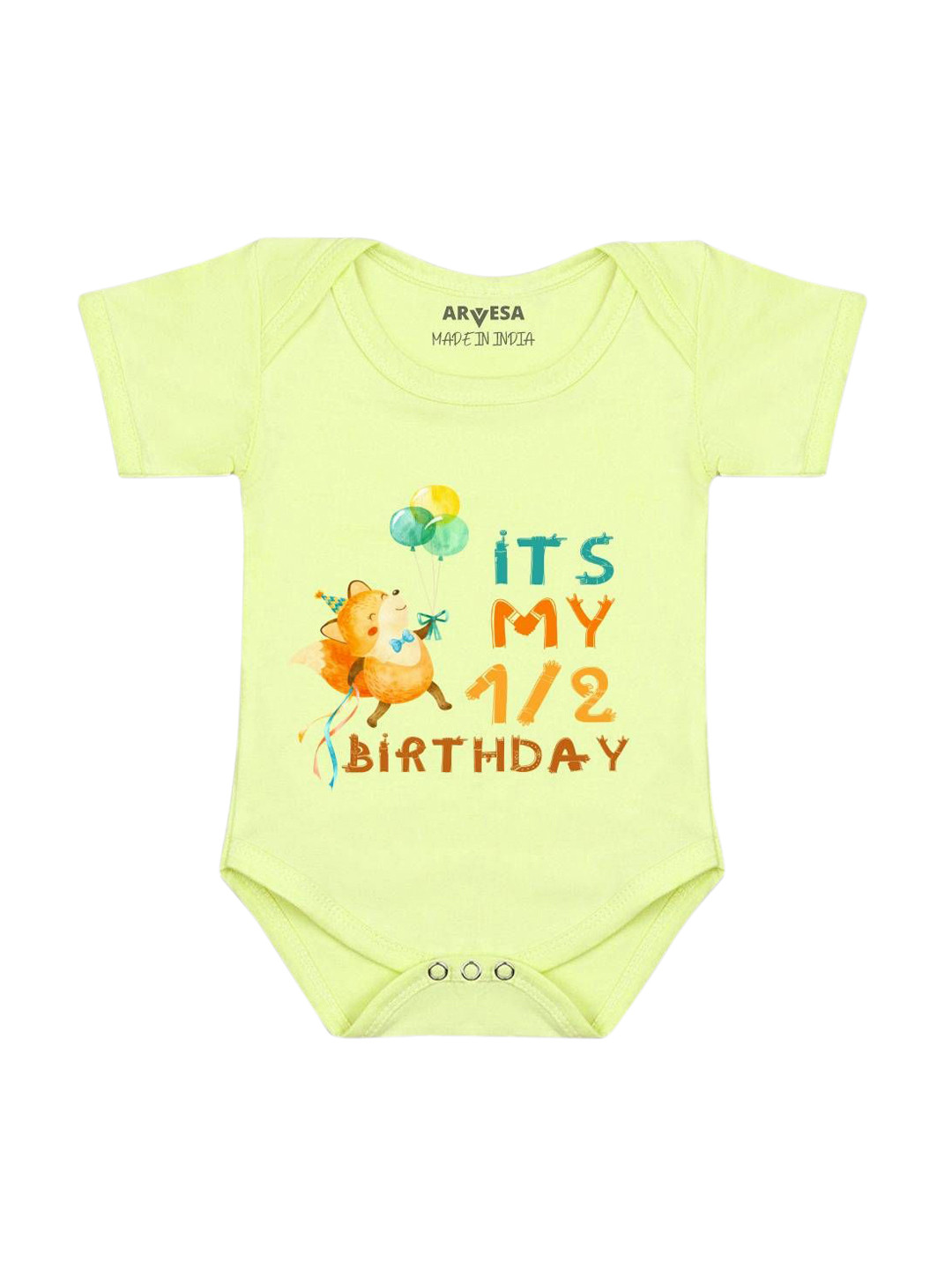 

Arvesa Infants Printed Bodysuit, Yellow