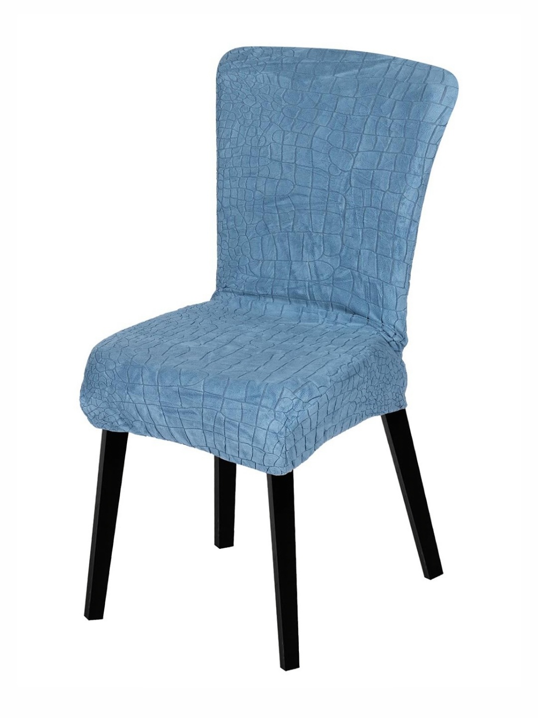 

HOUSE OF QUIRK Blue Jacquard Stretchable Chair Cover