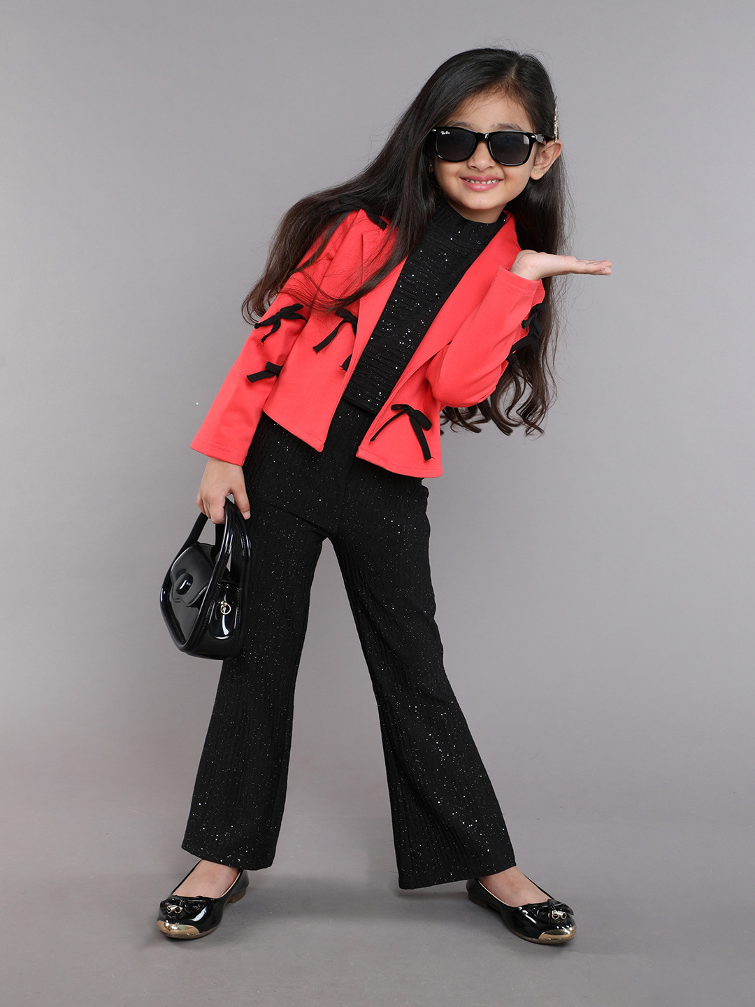 

taffykids Girls Top with Trousers, Red