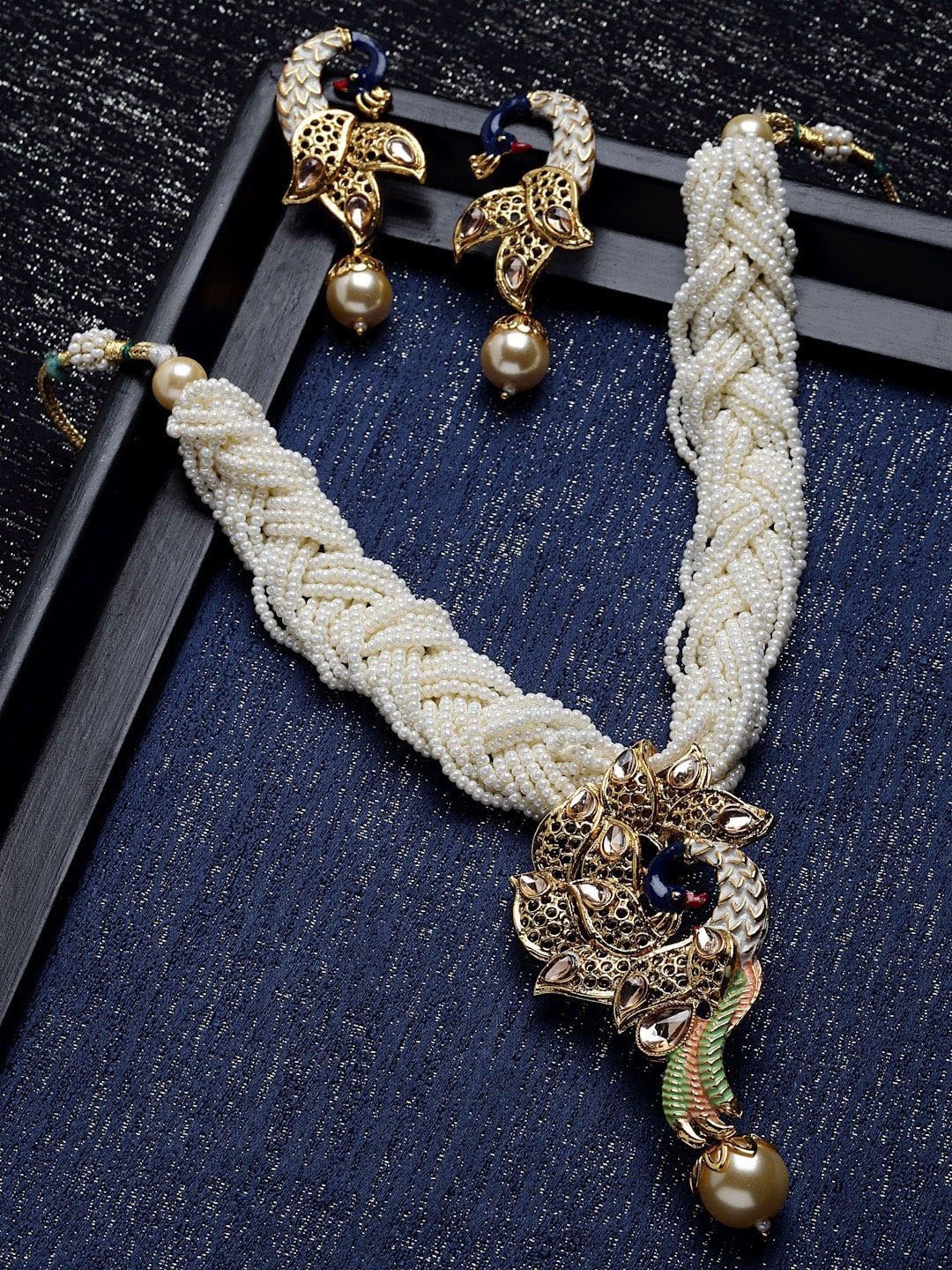 

Rhosyn Choker Necklace & Earrings set, Multi