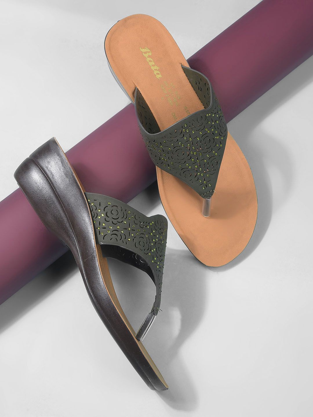 

Bata Women Wedge Heels, Green