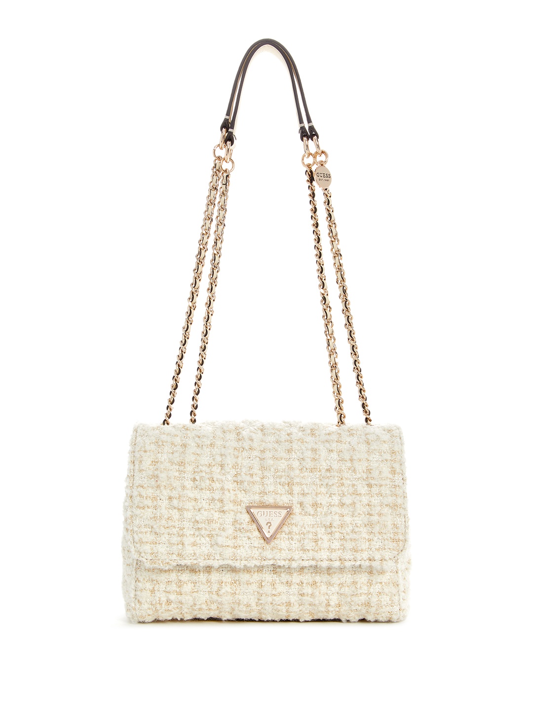

GUESS Self Checked Structured Shoulder Bag, Beige