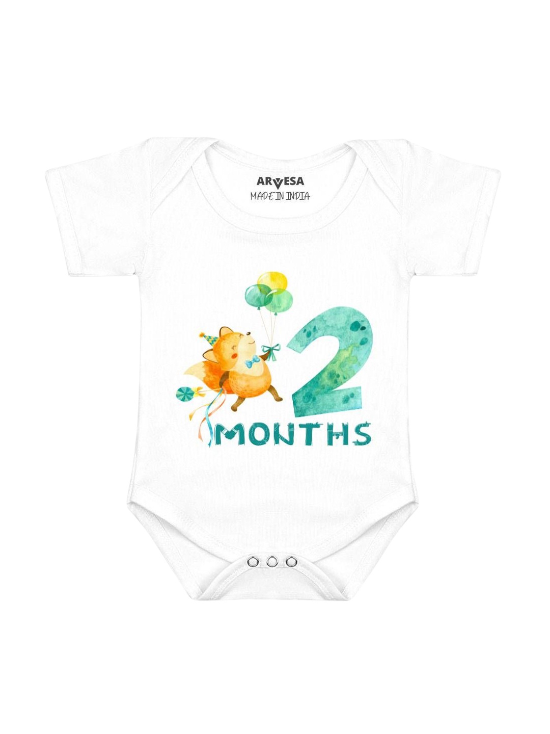 

Arvesa Infants Printed Bodysuit, White