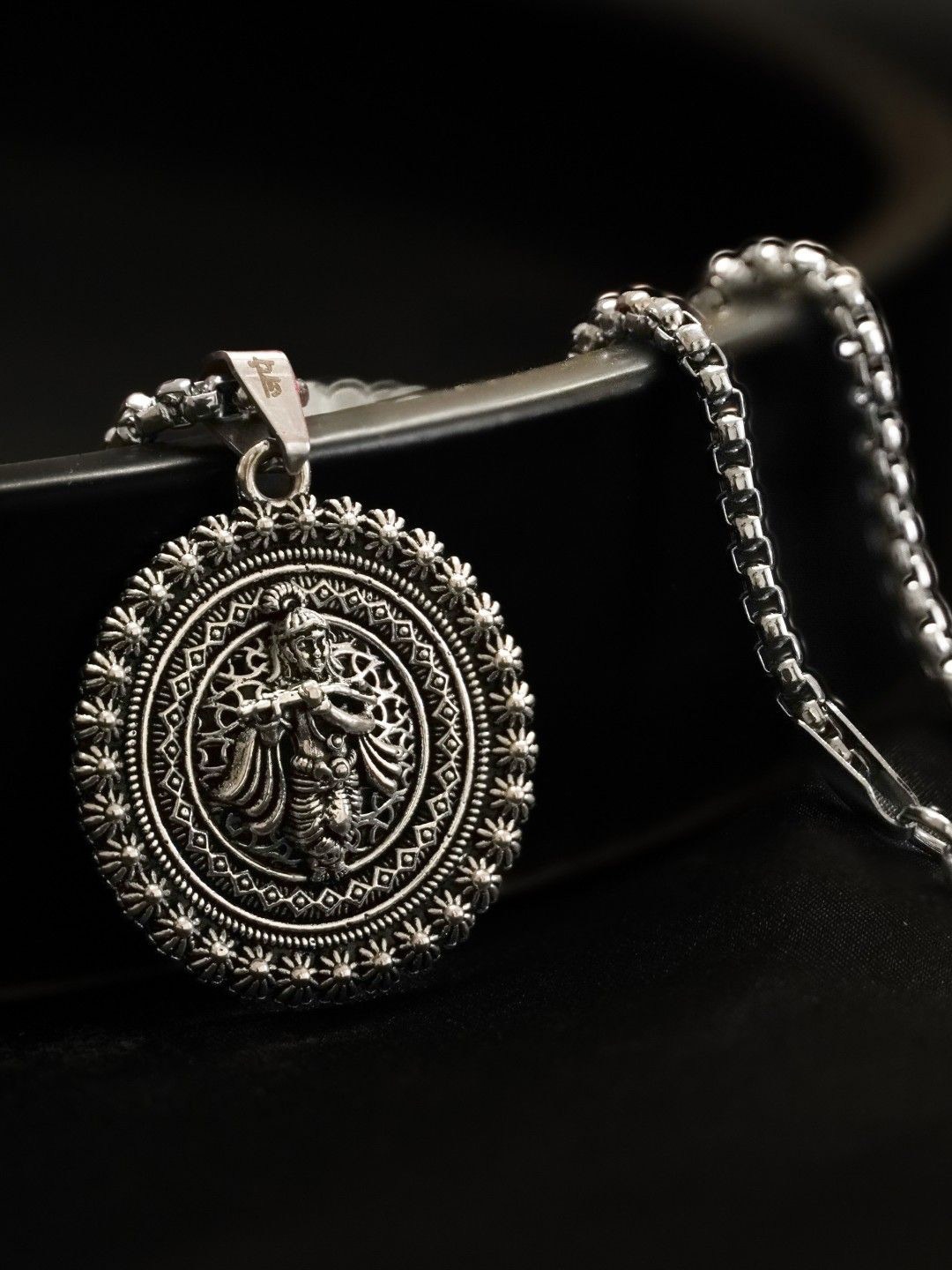 

Japam Silver Plated Murlidhar Pendants with Chains