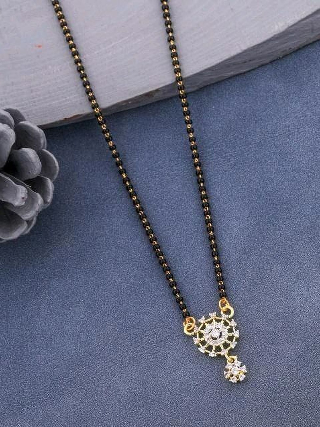 

Wynona Gold-Plated Artificial Stones Mangalsutra