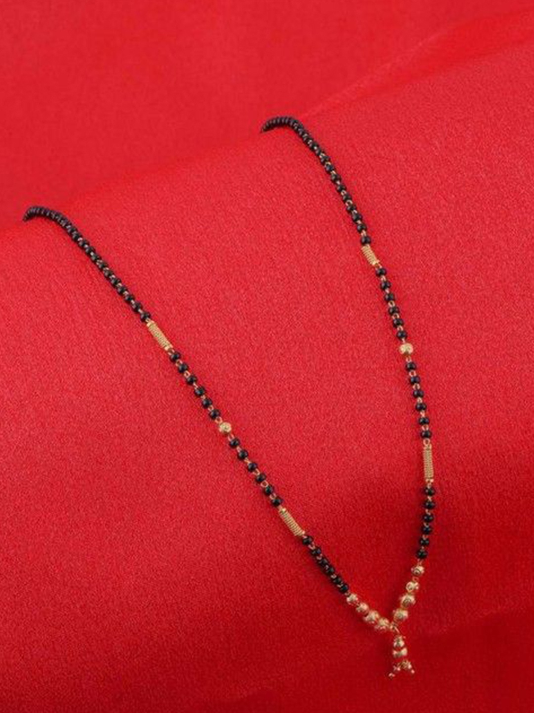 

Wynona Gold-Plated Artificial Beads Mangalsutra