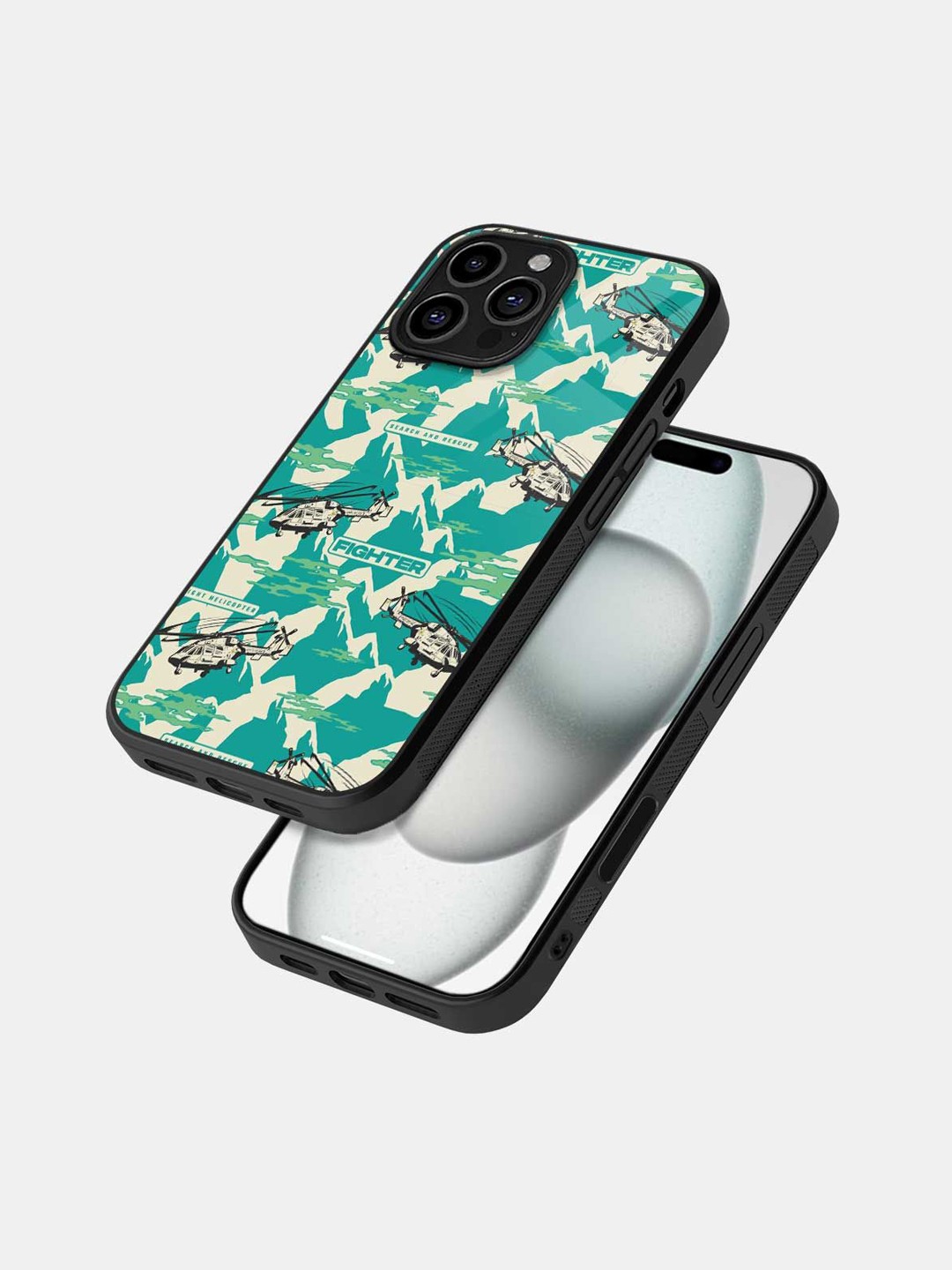 

macmerise Cartoon Characters Printed iPhone 16 Pro Bumper Case Mobile Accessories, Black