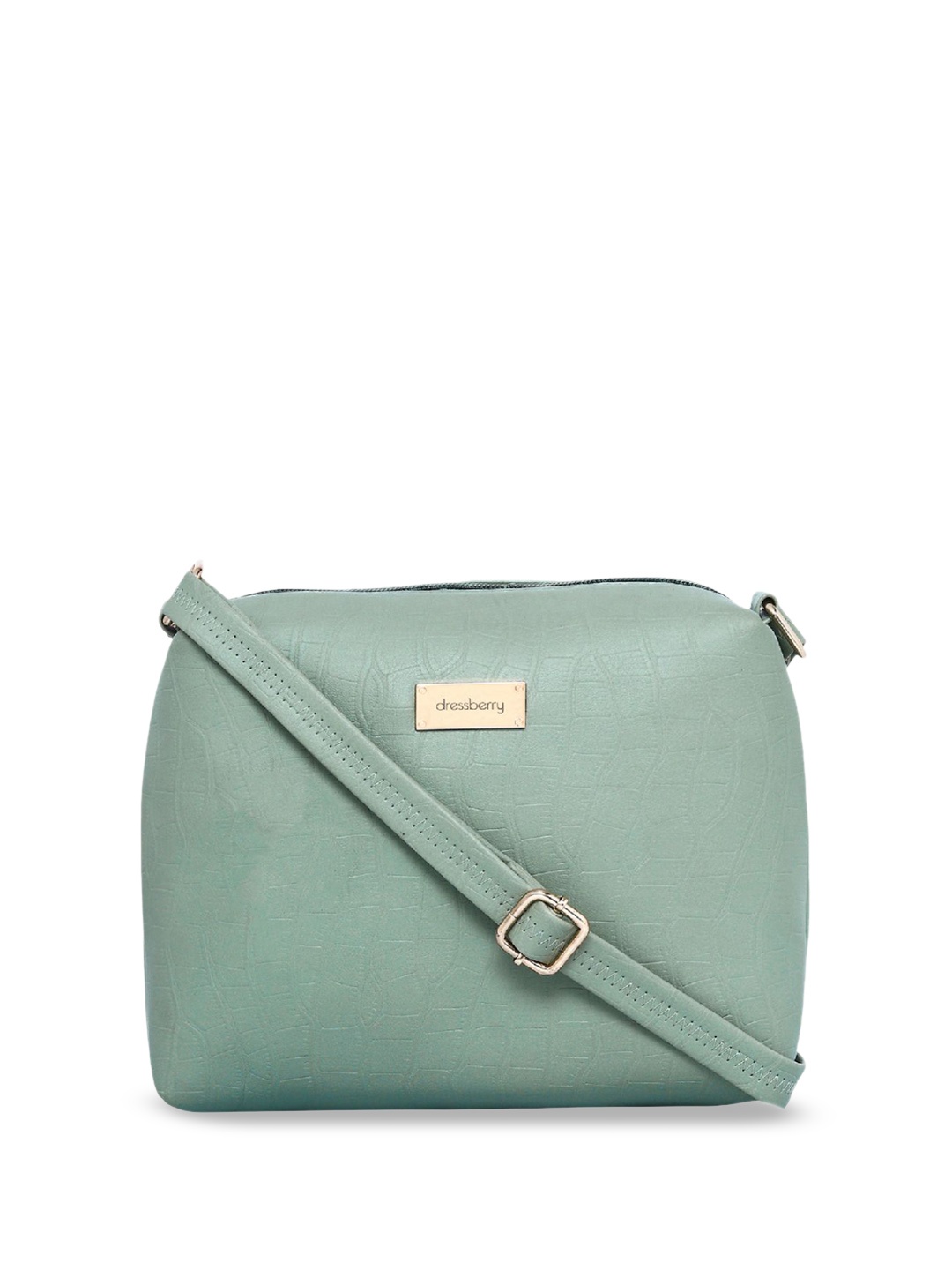 

DressBerry Textured PU Sling Bag with Tasselled, Green