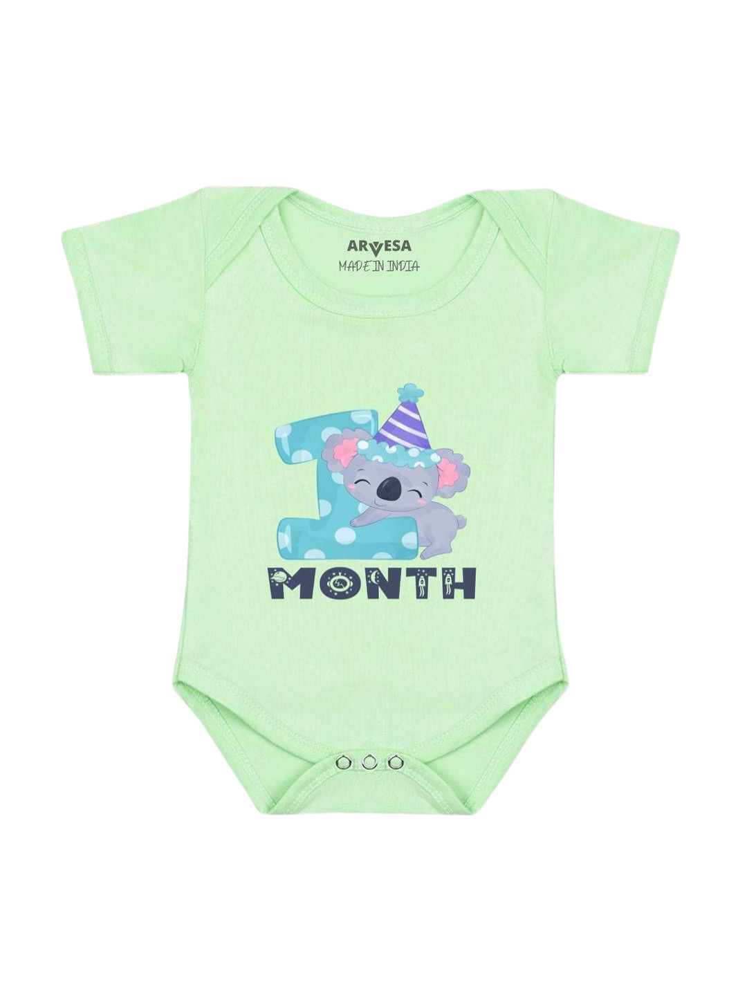 

Arvesa Infants Printed Body Suit, Green
