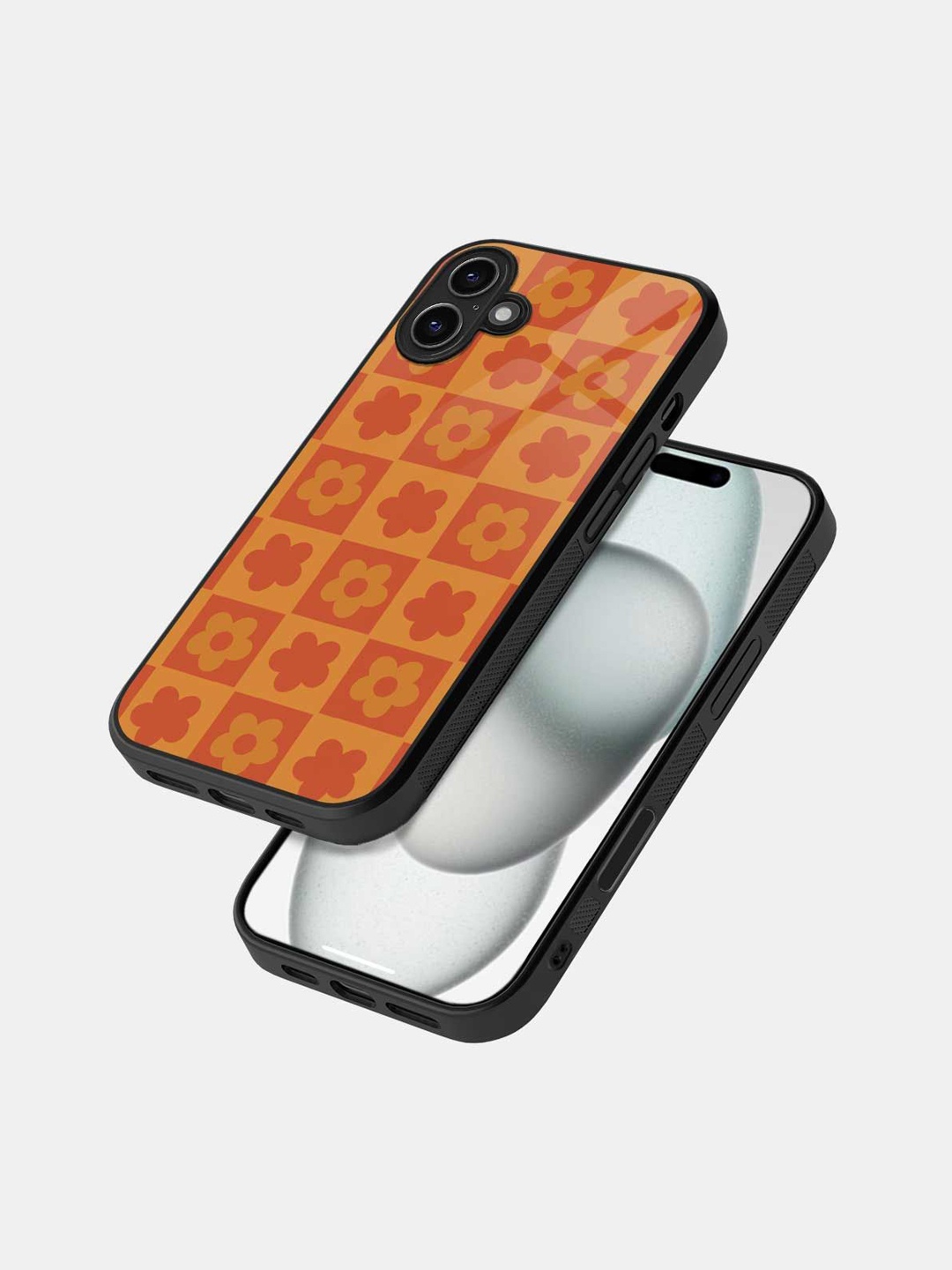 

macmerise Tropical Printed iPhone 16 Bumper Case Mobile Accessories, Orange