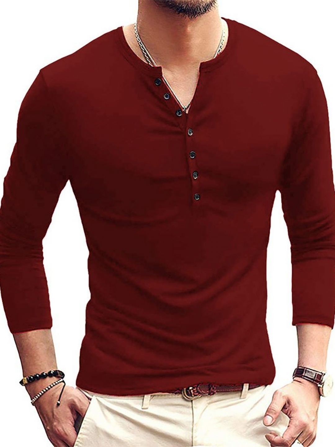 

StyleCast x Revolte Men T-shirt, Maroon