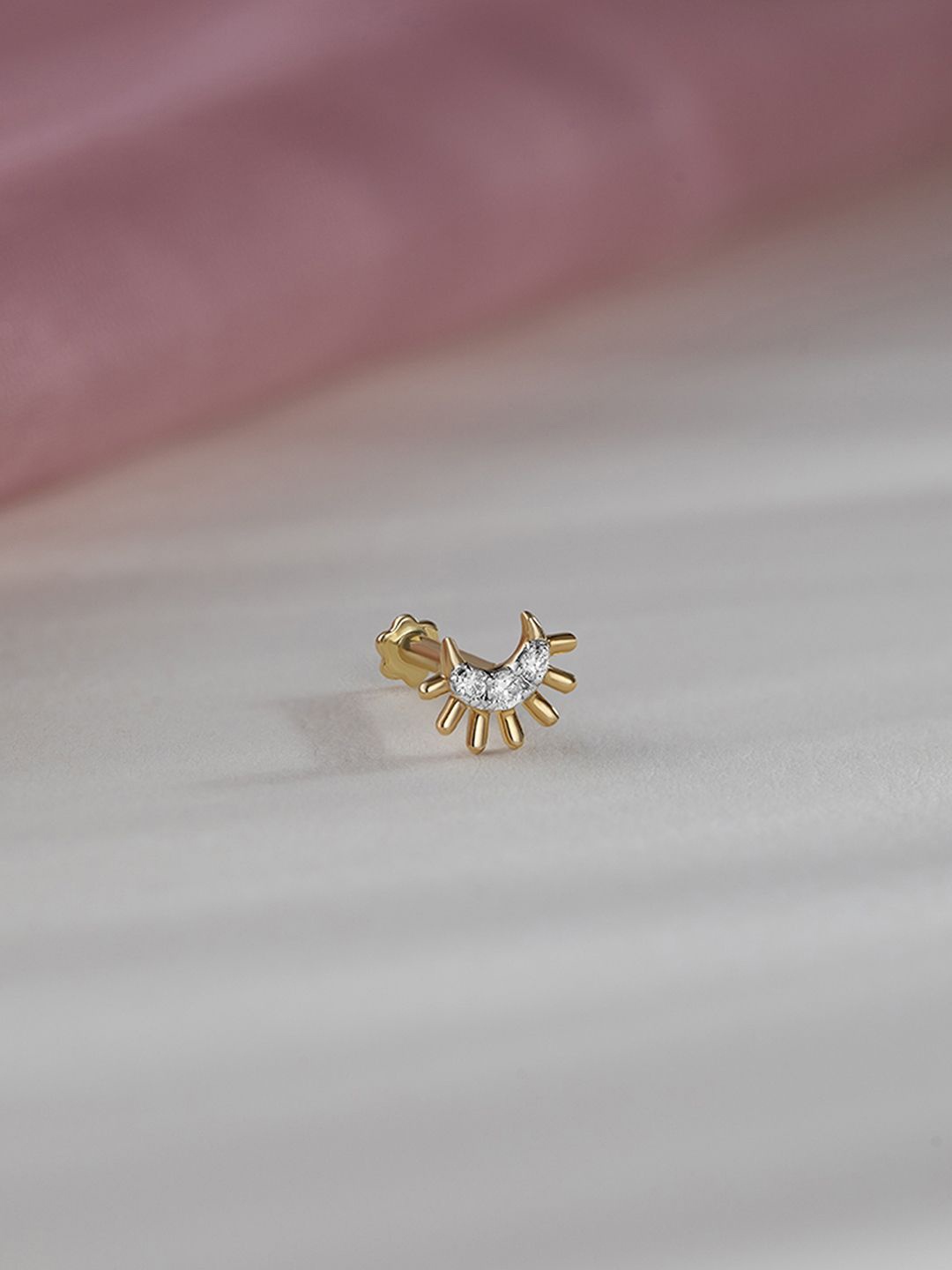 

Mia by Tanishq 14KT Nose Pin Diamond - 0.28 g, Yellow