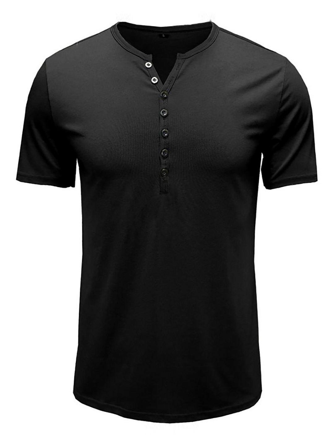 

StyleCast x Revolte Men Mandarin Collar T-shirt, Black