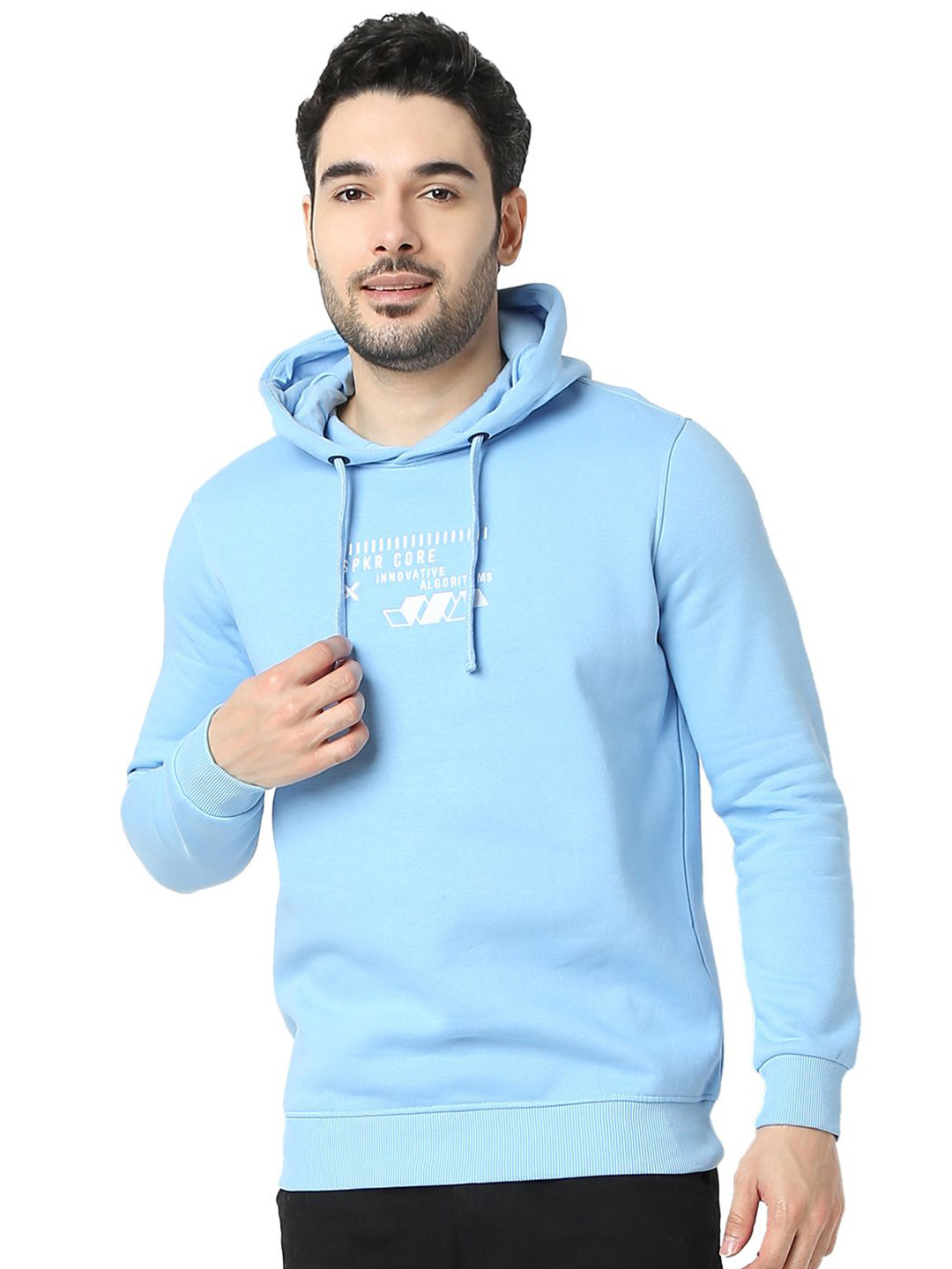 

SPYKAR Men Hooded Sweatshirt, Blue