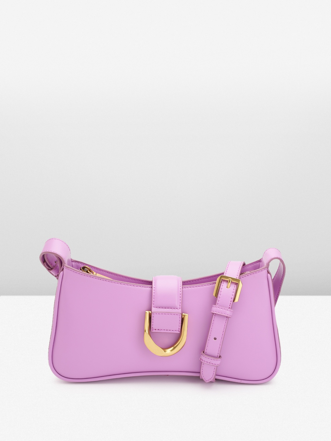 

CHARLES & KEITH PU Structured Shoulder Bag, Purple