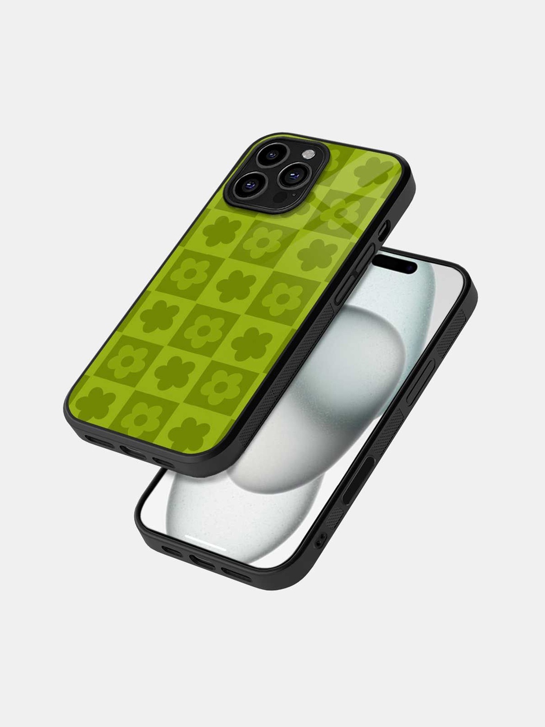 

macmerise Quirky Printed iPhone 16 Plus Bumper Case Mobile Accessories, Green