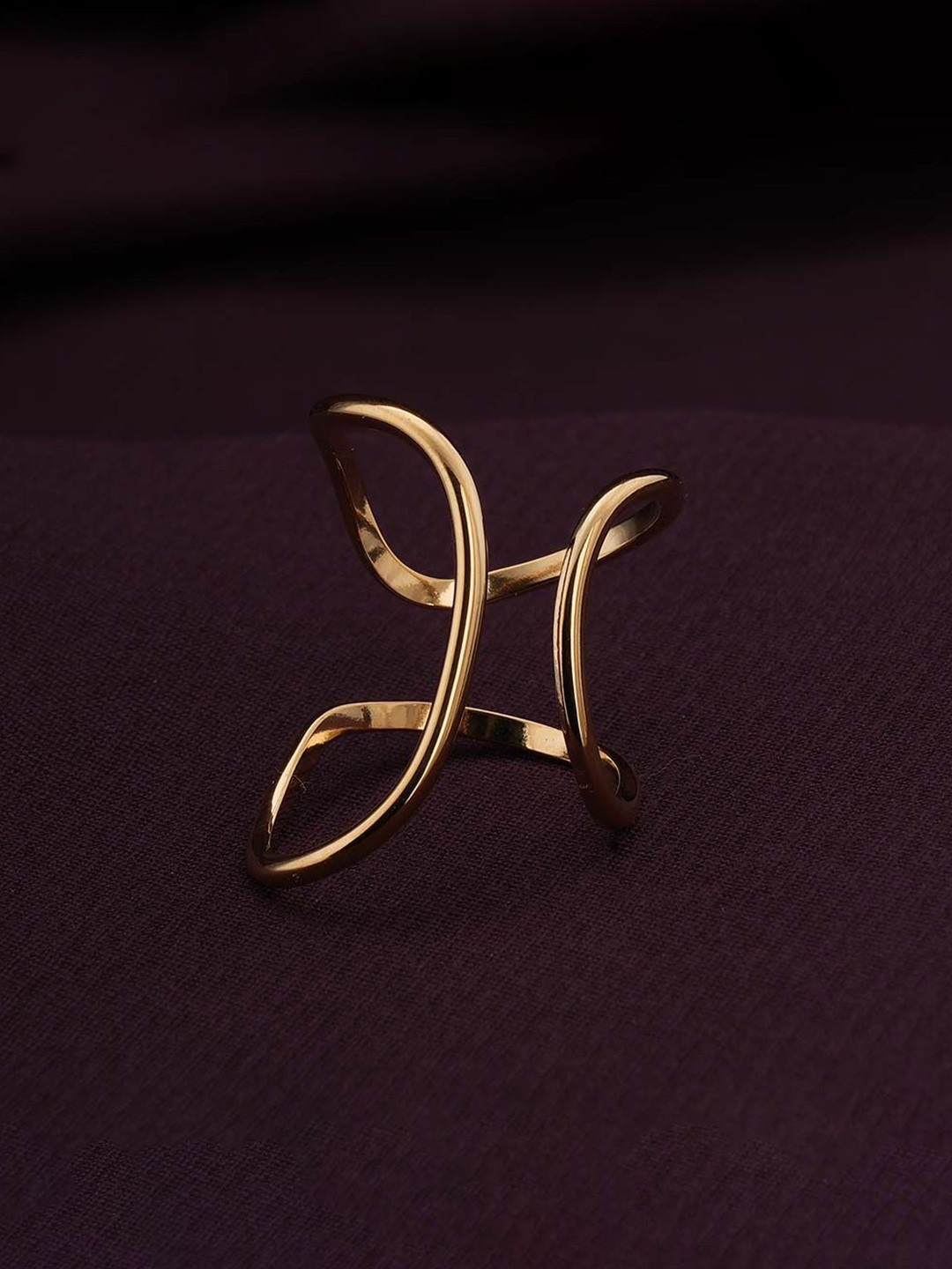 

PALMONAS Gold-Plated Adjustable Finger Ring
